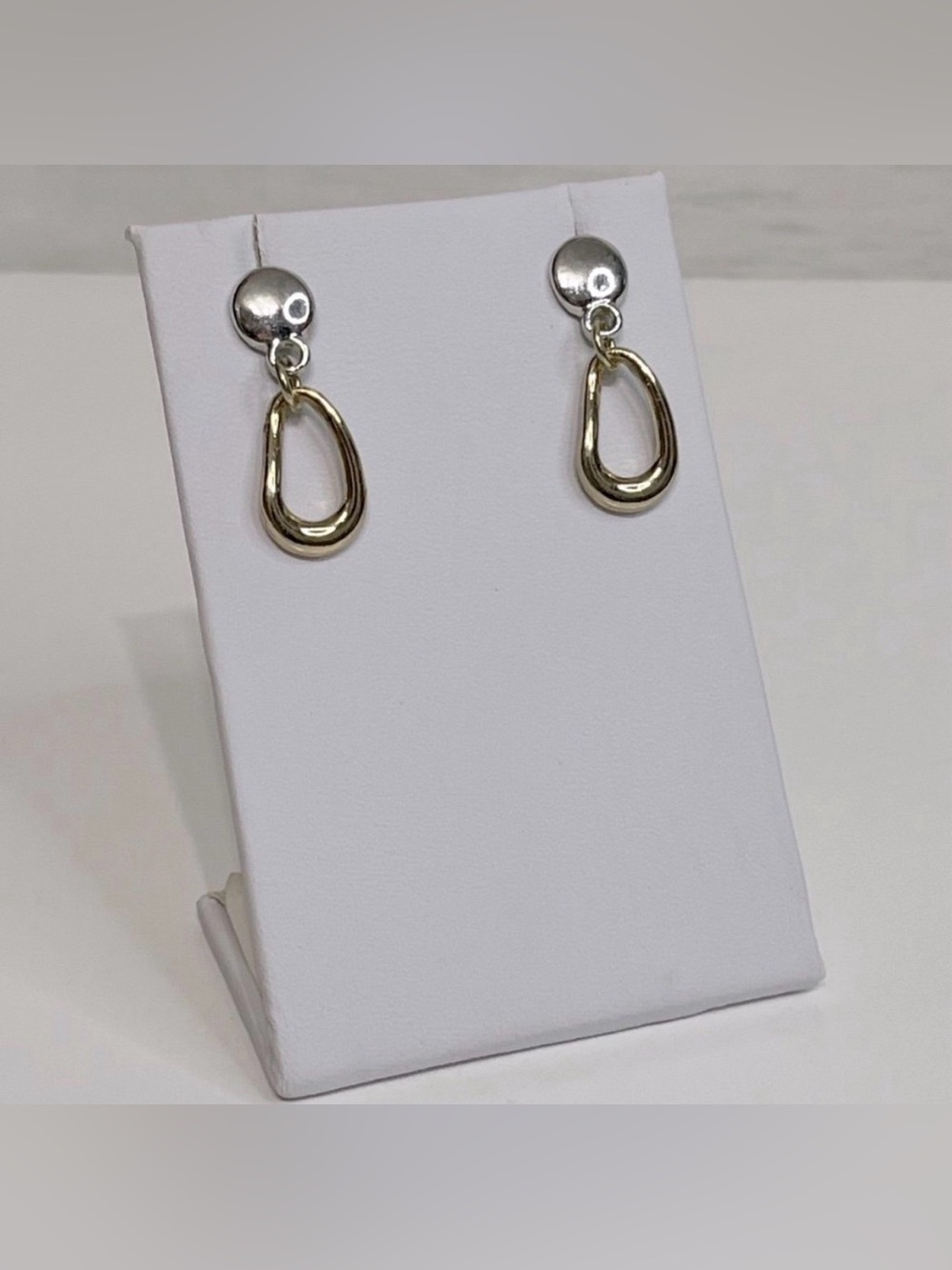 NEW Two Tone Gold & Silver Dangle Earrings